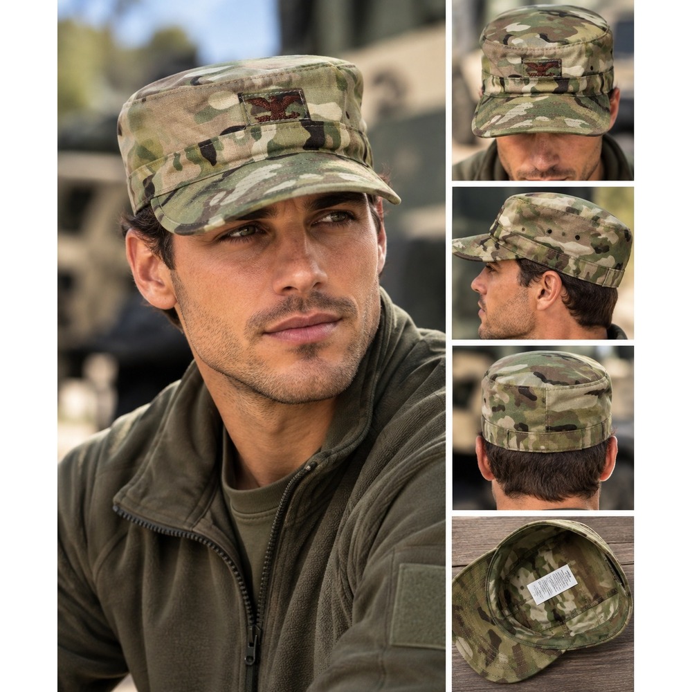 US Military Issue Army Patrol Cap Camo Bernard Cap Co Ripstop #1645